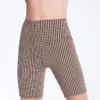 Leggings de ciclista Comfortlux de cintura alta com 20 cm em xadrez