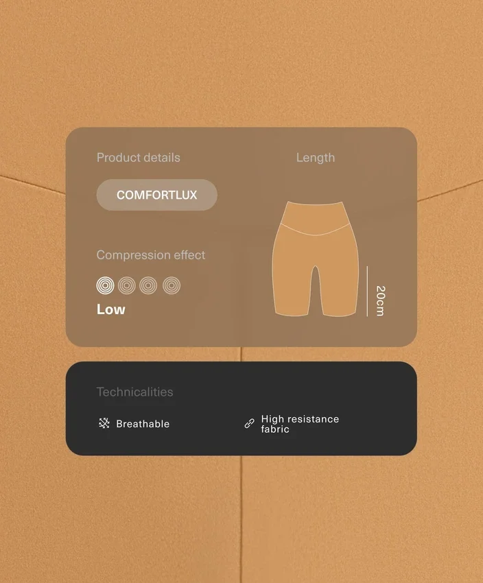 Leggings de ciclista Comfortlux de cintura alta com comprimento de 20 cm Leggings de ciclista Comfortlux de cintura alta com comprimento de 20 cm
