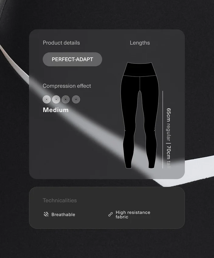 Leggings de cintura alta até ao tornozelo Perfect-Adapt com detalhes contrastantes Leggings de cintura alta até ao tornozelo Perfect-Adapt com detalhes contrastantes