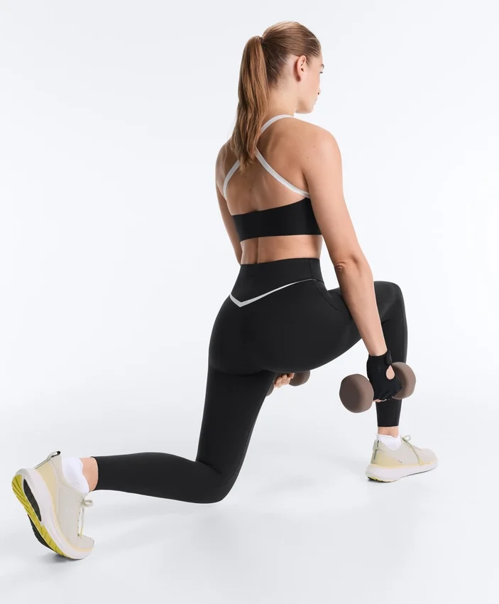 Leggings de cintura alta até ao tornozelo Perfect-Adapt com detalhes contrastantes Leggings de cintura alta até ao tornozelo Perfect-Adapt com detalhes contrastantes