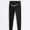 Leggings de cintura alta até ao tornozelo Perfect-Adapt com detalhes contrastantes Leggings de cintura alta até ao tornozelo Perfect-Adapt com detalhes contrastantes