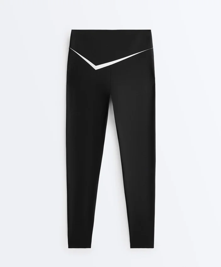Leggings de cintura alta até ao tornozelo Perfect-Adapt com detalhes contrastantes Leggings de cintura alta até ao tornozelo Perfect-Adapt com detalhes contrastantes