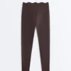 Leggings de cintura alta com controlo Core Control do tronco, comprimento até ao tornozelo e detalhe ondulado Leggings de cintura alta com controlo Core Control do tronco, comprimento até ao tornozelo e detalhe ondulado