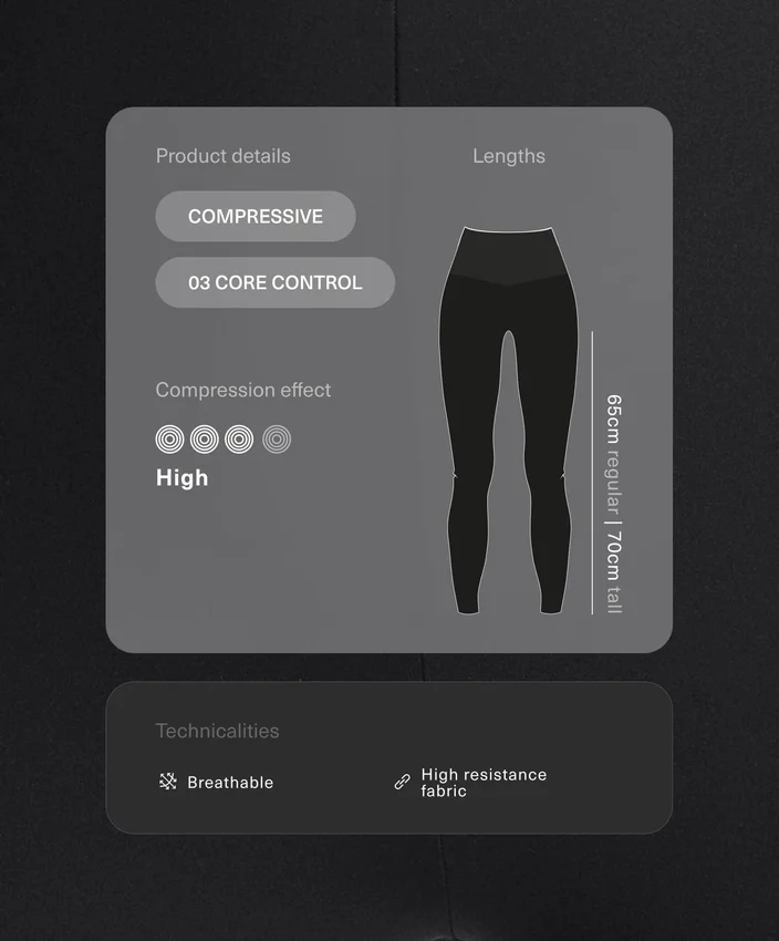 Leggings de cintura alta, Compressive, com Core Control e comprimento até ao tornozelo Leggings de cintura alta, Compressive, com Core Control e comprimento até ao tornozelo