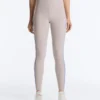 Leggings de cintura alta, Compressive e com contraste, até ao tornozelo Leggings de cintura alta, Compressive e com contraste, até ao tornozelo