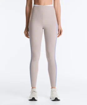 Leggings de cintura alta, Compressive e com contraste, até ao tornozelo Leggings de cintura alta, Compressive e com contraste, até ao tornozelo