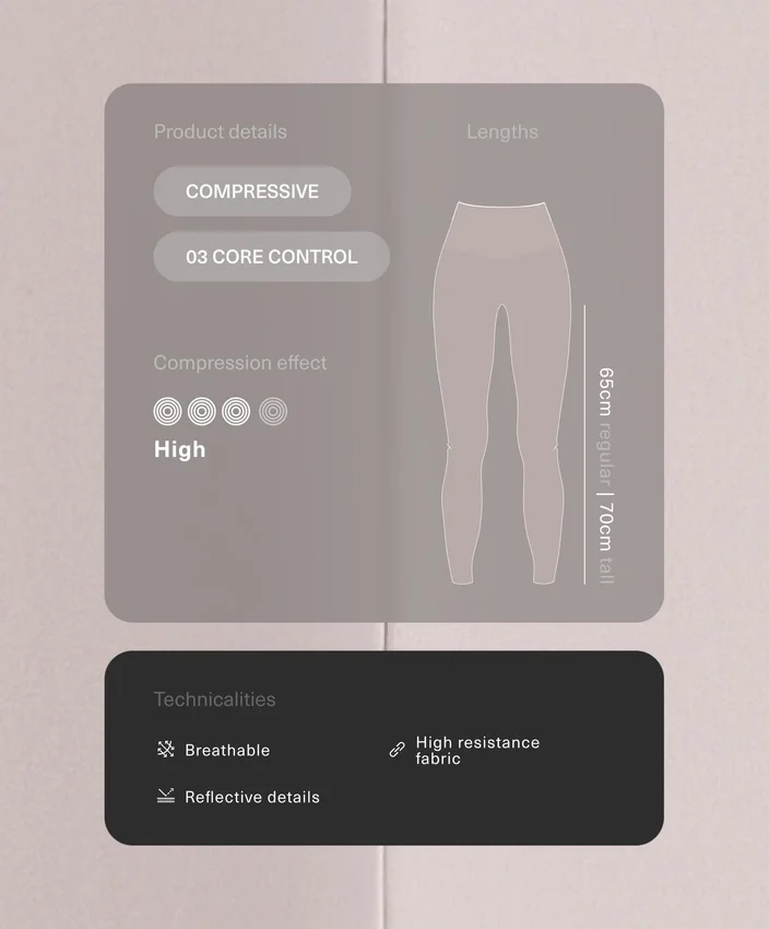 Leggings de cintura alta, Compressive e com contraste, até ao tornozelo Leggings de cintura alta, Compressive e com contraste, até ao tornozelo
