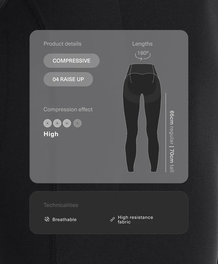 Leggings de cintura alta, Compressive, Raise Up, comprimento até ao tornozelo Leggings de cintura alta, Compressive, Raise Up, comprimento até ao tornozelo