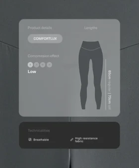 Leggings de cintura alta e comprimento até ao tornozelo Comfortlux Leggings de cintura alta e comprimento até ao tornozelo Comfortlux