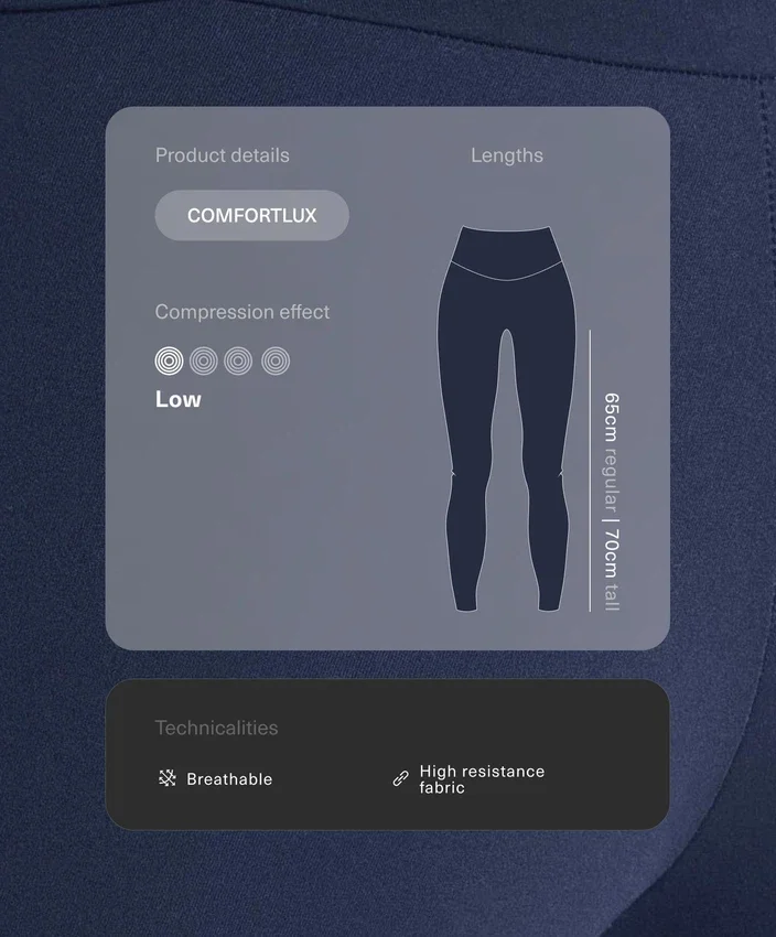 Leggings de cintura alta e comprimento até ao tornozelo Comfortlux Leggings de cintura alta e comprimento até ao tornozelo Comfortlux