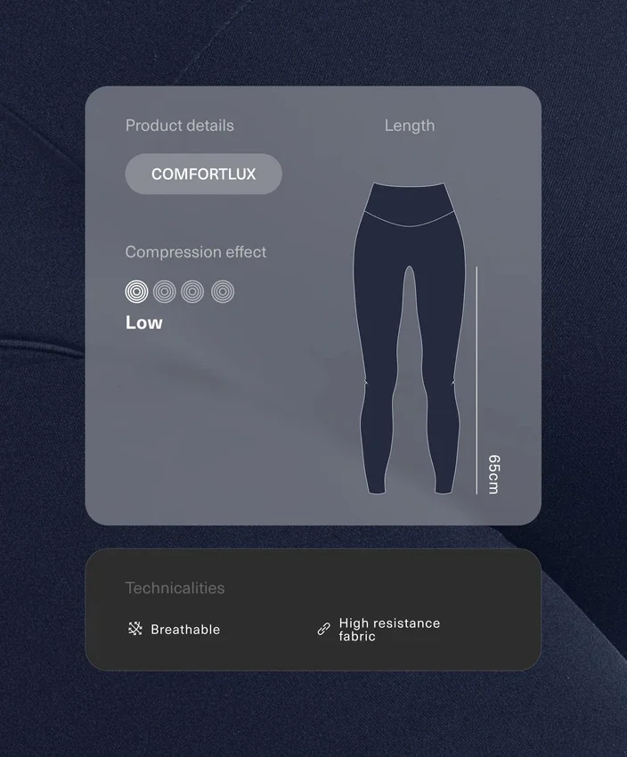 Leggings de gravidez Comfortlux 65 cm Leggings de gravidez Comfortlux 65 cm