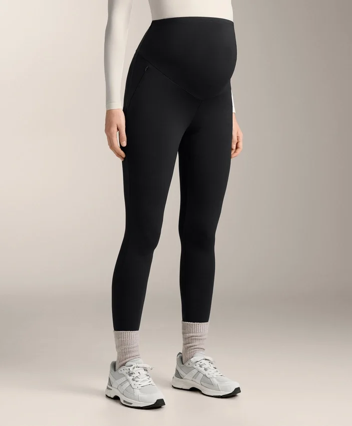Leggings de maternidade quentes até ao tornozelo, com 70 cm Leggings de maternidade quentes até ao tornozelo, com 70 cm
