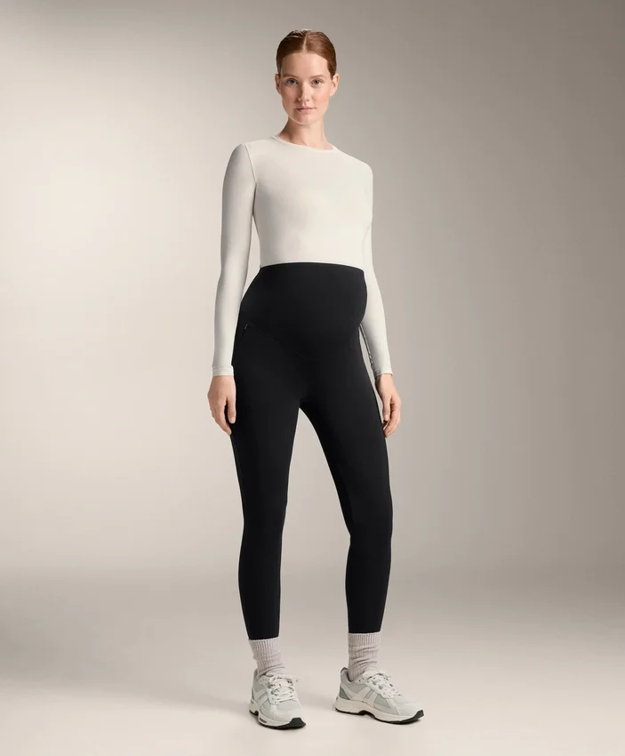 Leggings de maternidade quentes até ao tornozelo, com 70 cm Leggings de maternidade quentes até ao tornozelo, com 70 cm