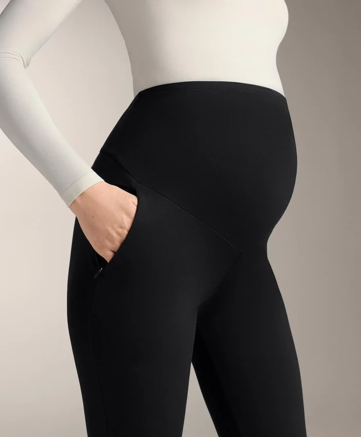 Leggings de maternidade quentes até ao tornozelo, com 70 cm Leggings de maternidade quentes até ao tornozelo, com 70 cm