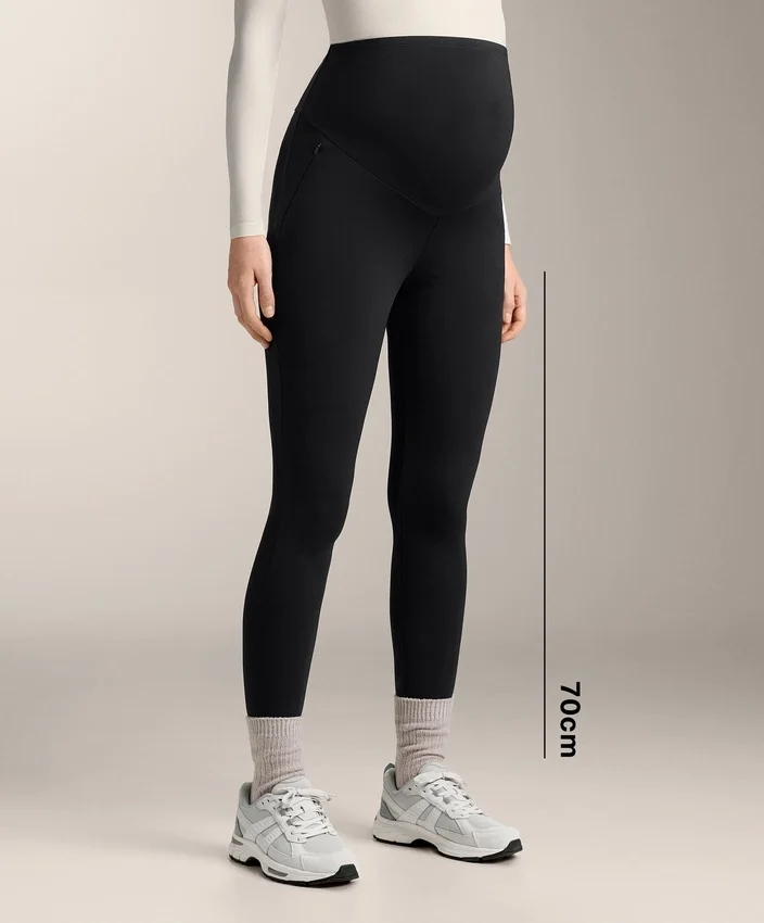 Leggings de maternidade quentes até ao tornozelo, com 70 cm Leggings de maternidade quentes até ao tornozelo, com 70 cm