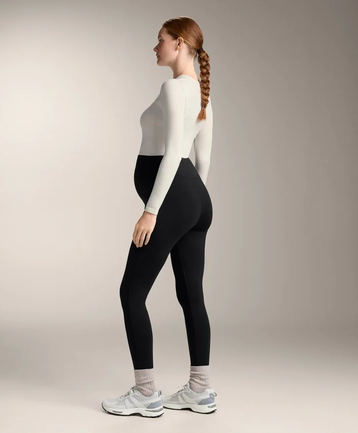 Leggings de maternidade quentes até ao tornozelo, com 70 cm Leggings de maternidade quentes até ao tornozelo, com 70 cm