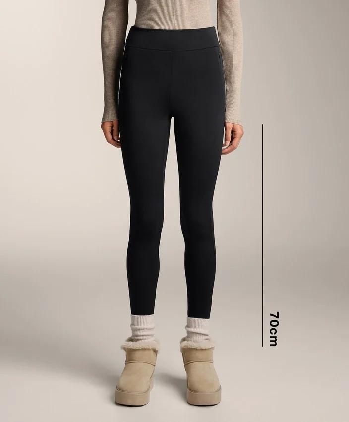 Leggings quentes com cintura alta de 70 cm e comprimento até ao tornozelo Leggings quentes com cintura alta de 70 cm e comprimento até ao tornozelo