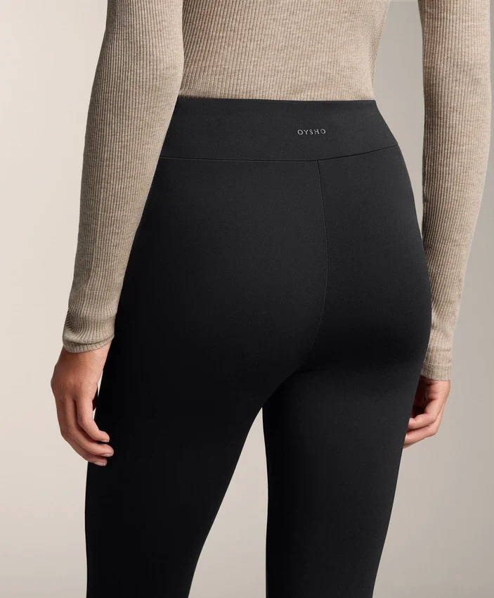 Leggings quentes com cintura alta de 70 cm e comprimento até ao tornozelo Leggings quentes com cintura alta de 70 cm e comprimento até ao tornozelo