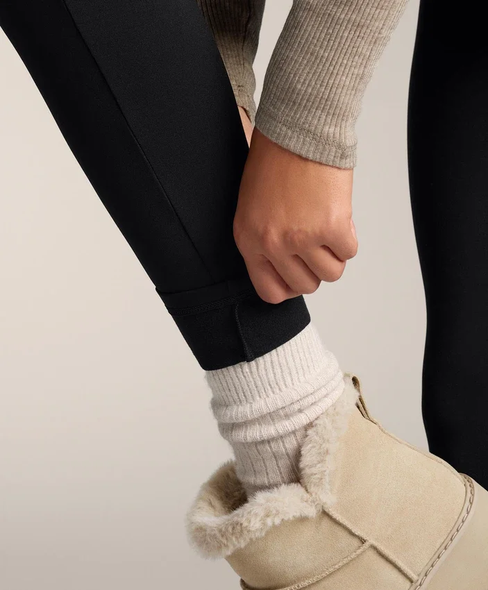 Leggings quentes com cintura alta de 70 cm e comprimento até ao tornozelo Leggings quentes com cintura alta de 70 cm e comprimento até ao tornozelo