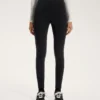 Leggings quentes de cintura alta, até ao tornozelo, com bolsos, 70 cm