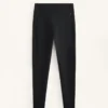 Leggings quentes de cintura alta, até ao tornozelo, com bolsos, 70 cm