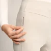 Leggings quentes de cintura alta, até ao tornozelo, com bolsos, 70 cm