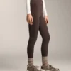 Leggings quentes de cintura alta, até ao tornozelo, com bolsos, 70 cm