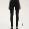 Leggings quentes de cintura alta, até ao tornozelo, com bolsos, 70 cm