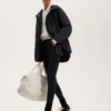 Leggings quentes de cintura alta, até ao tornozelo, com bolsos, 70 cm
