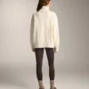 Leggings quentes de cintura alta, até ao tornozelo, com bolsos, 70 cm