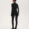 Leggings quentes de cintura alta, até ao tornozelo, com bolsos, 70 cm