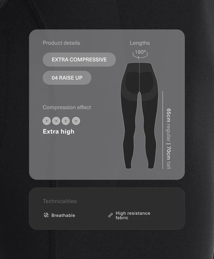Leggings Raise Up Compressive até ao tornozelo Leggings Raise Up Compressive até ao tornozelo