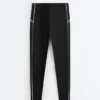 Leggings refletoras de cintura alta, Compressive e com Core Control, até ao tornozelo Leggings refletoras de cintura alta, Compressive e com Core Control, até ao tornozelo