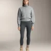 Leggings sem costuras, de cintura superalta e cano até ao tornozelo, com canelado extraquente, 70 cm