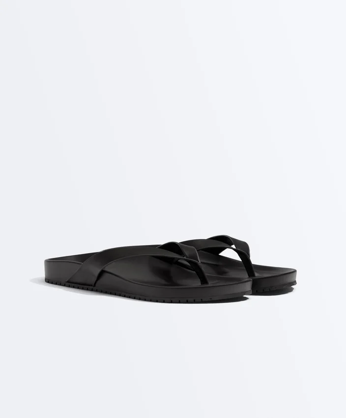 Sandália de sapatos rasos com tiras Sandália de sapatos rasos com tiras