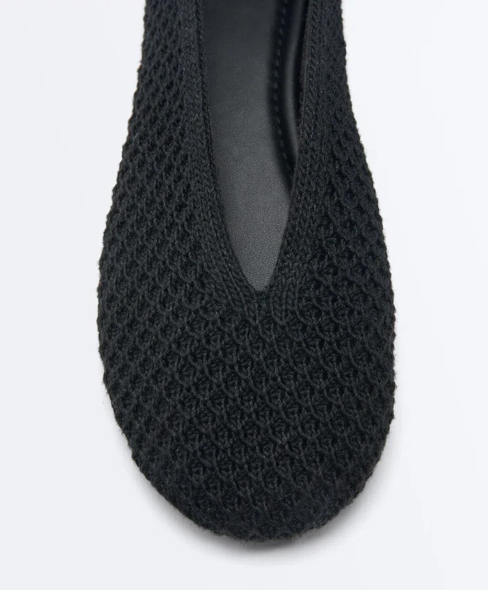 Sapatos rasos de croché Sapatos rasos de croché
