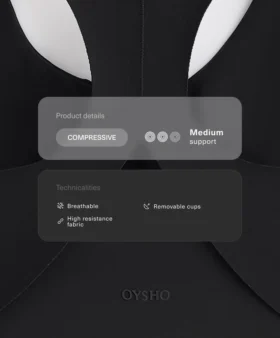 Sutiã Compressive com suporte médio e copas