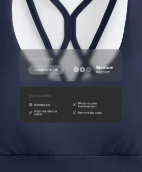 Sutiã desportivo Comfortlux de apoio médio com copas