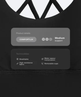 Sutiã desportivo Comfortlux de apoio médio com copas