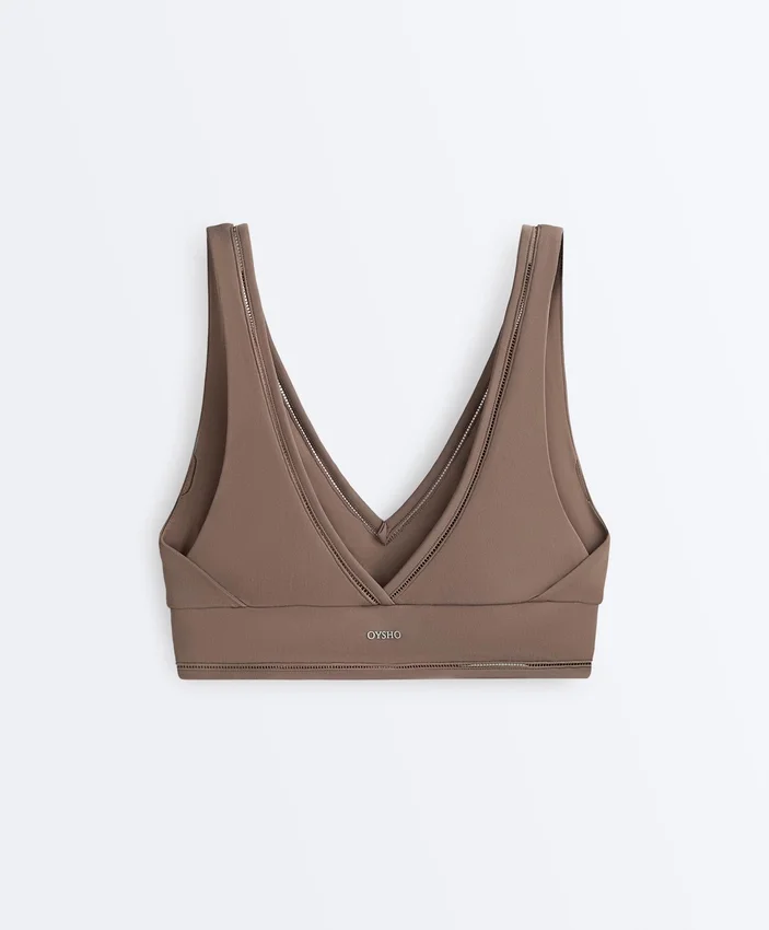Sutiã desportivo Comfortlux de suporte médio com bainha em ponto de alinhavo Sutiã desportivo Comfortlux de suporte médio com bainha em ponto de alinhavo