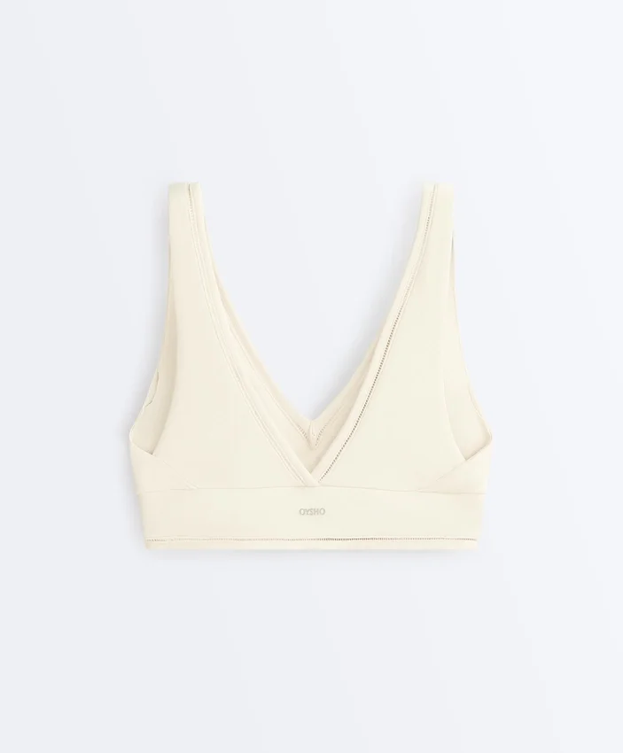 Sutiã desportivo Comfortlux de suporte médio com bainha em ponto de alinhavo Sutiã desportivo Comfortlux de suporte médio com bainha em ponto de alinhavo