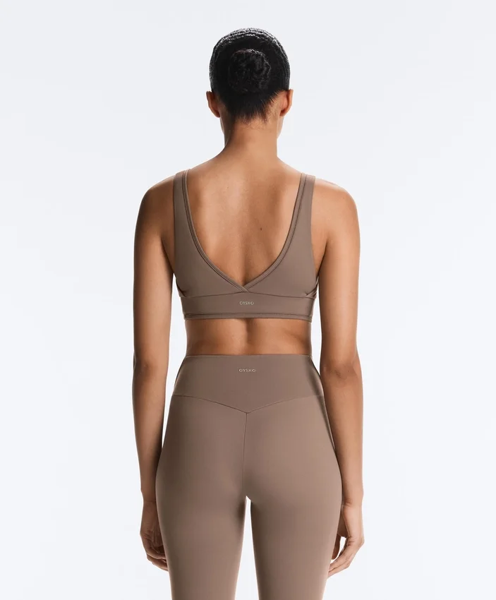 Sutiã desportivo Comfortlux de suporte médio com bainha em ponto de alinhavo Sutiã desportivo Comfortlux de suporte médio com bainha em ponto de alinhavo