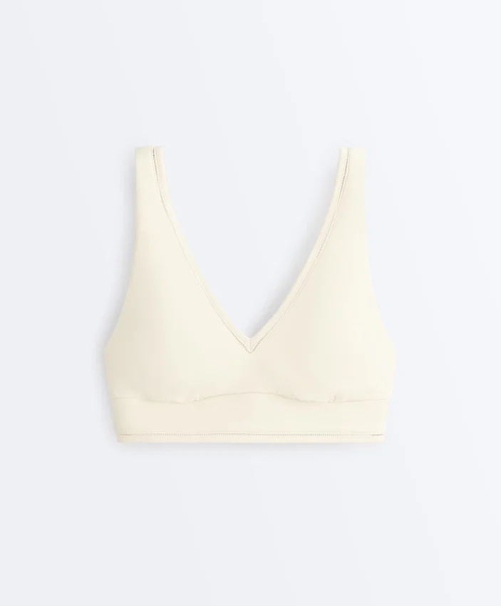 Sutiã desportivo Comfortlux de suporte médio com bainha em ponto de alinhavo Sutiã desportivo Comfortlux de suporte médio com bainha em ponto de alinhavo