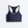Sutiã desportivo Compressive e suporte médio com copas de borracha Sutiã desportivo Compressive e suporte médio com copas de borracha