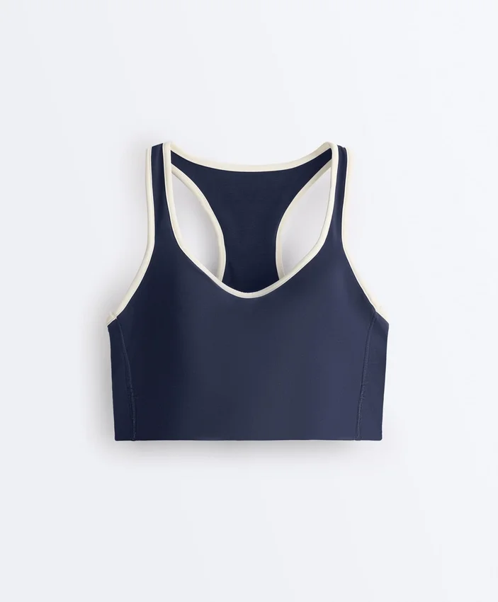 Sutiã desportivo Compressive e suporte médio com copas de borracha Sutiã desportivo Compressive e suporte médio com copas de borracha