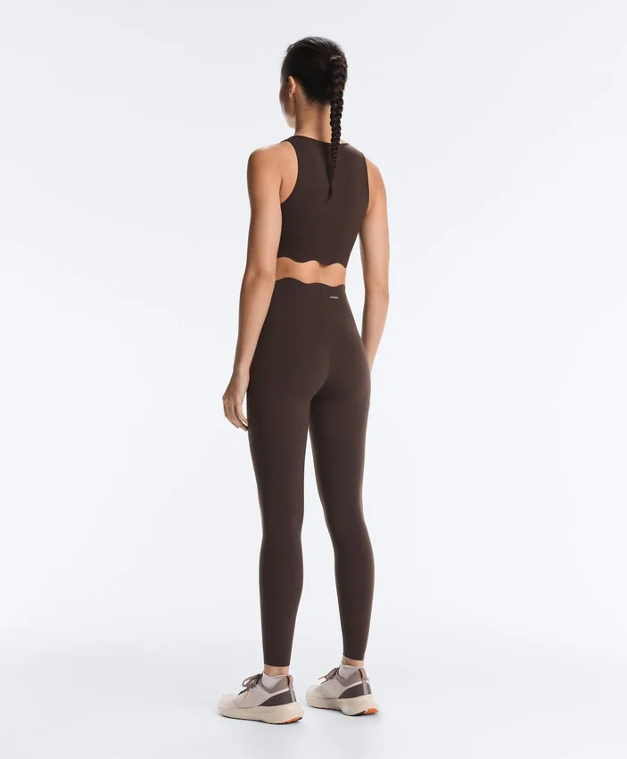 Sutiã desportivo compressivo de suporte médio com padrão ondulado Sutiã desportivo compressivo de suporte médio com padrão ondulado
