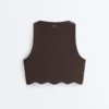 Sutiã desportivo compressivo de suporte médio com padrão ondulado Sutiã desportivo compressivo de suporte médio com padrão ondulado