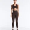 Sutiã desportivo compressivo de suporte médio com padrão ondulado Sutiã desportivo compressivo de suporte médio com padrão ondulado