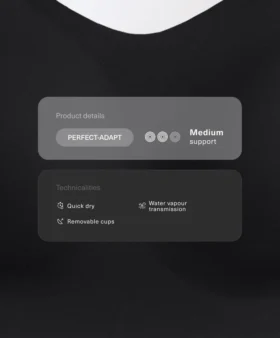Sutiã desportivo de apoio médio Perfect-Adapt com copas