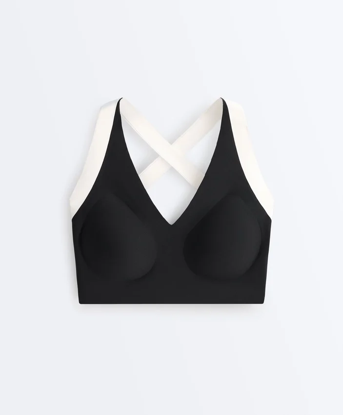 Sutiã desportivo de contraste com suporte médio Perfect-Adapt Sutiã desportivo de contraste com suporte médio Perfect-Adapt